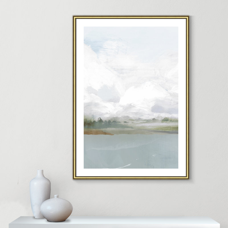 All Shore - Impression de cadre photo sur papier, Papier avec cadre doré, H 42,75 po x l 30,75 po x P 0,88 po