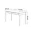 Bureau d'écriture à double tiroir rétro et simple en orme