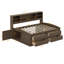 Lit de jour en bois pleine grandeur avec 2 armoires de chevet, tablettes supérieures et 4 tiroirs-96158819
