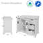 Ensemble de meuble-lavabo simple 48 po avec plateau en pierre d'ingénierie Barnhart, lavabo en céramique, peinture à la main Barnhart-1457308990