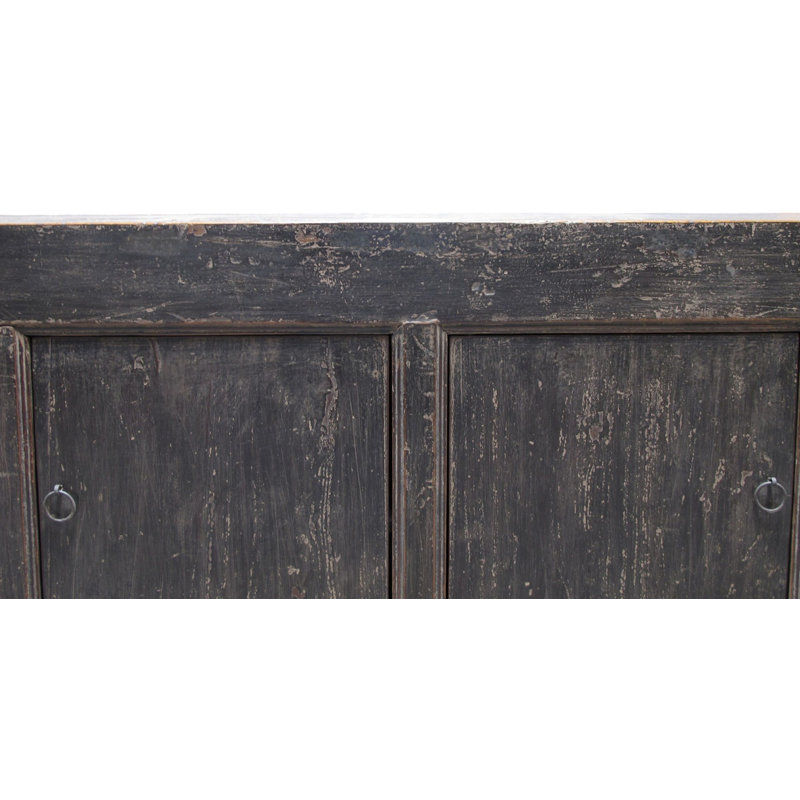 Vintage Distressed Reclaimed Wood Sideboard Cabinet 28