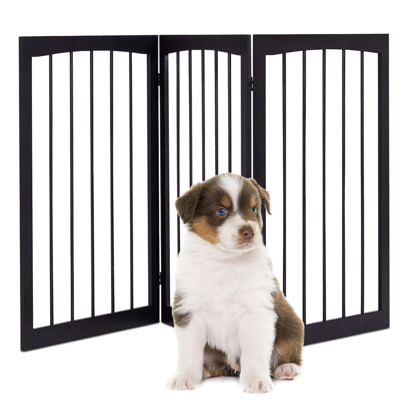 Maone Wood Free Standing Pet Gate