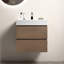 Meuble-lavabo mural moderne avec lavabo intégré et tiroirs de rangement doubles Wren-130971120-130971116