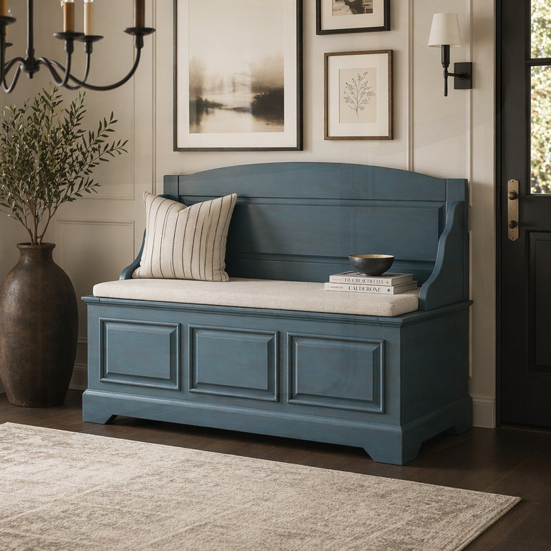 Banc de rangement pour chaussures Retro, Antique Navy