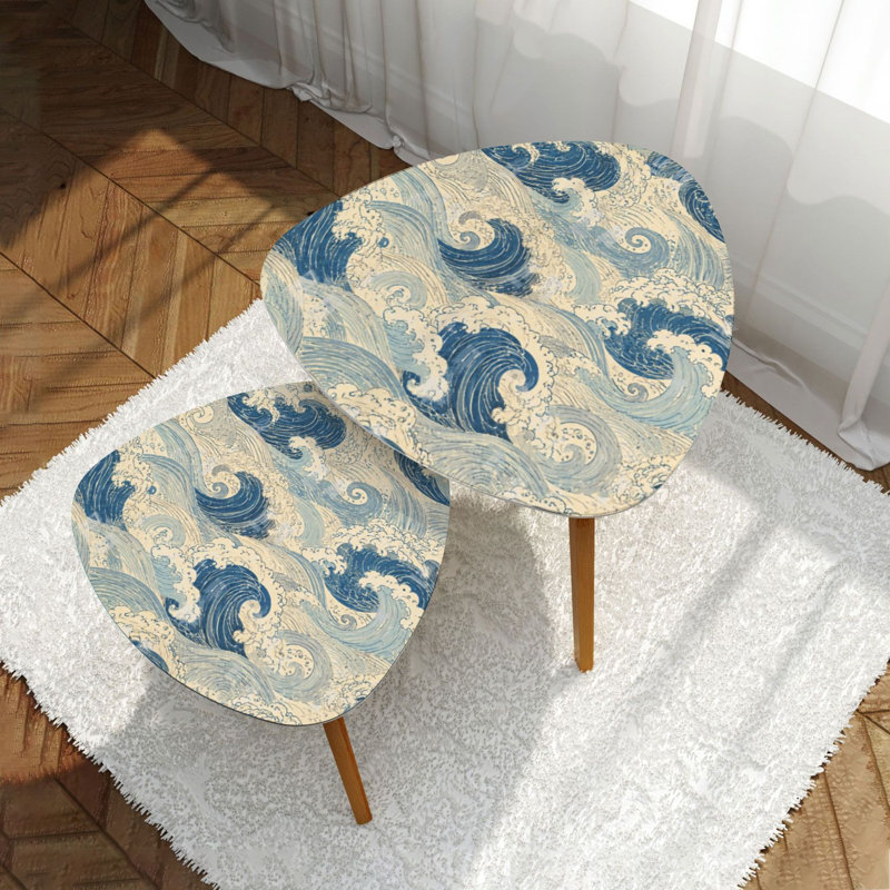 Ensemble de 2 tables basses gigognes Triangle