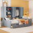Twin Size Wooden Daybed With Three Drawers, And All-In-One Cabinet, Desk And Shelves-2030627716-2030627718