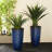23.75"H Set Of 2 Oversized Eco-Friendly PP And Stone Honeycomb Textured Green Tall Plastic Planter-107079636