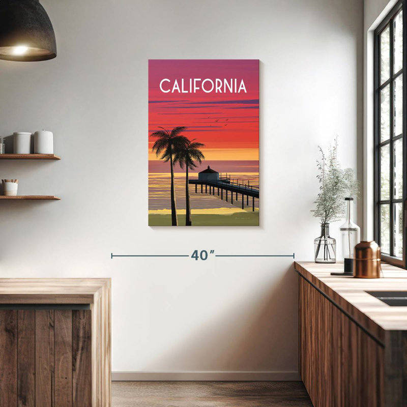 California, 36" H x 24" W