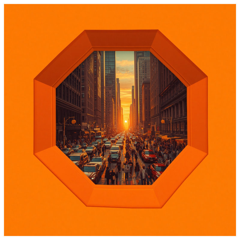 Rideaux de douche Sunset Cityscape, L 70 po x H 93 po