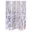 Corleone White 4 Panel Screen With Tree Design With Jute Inlay