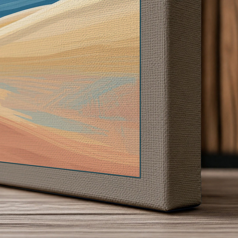 Serenity Coastal - Wrapped Canvas, 36x24 - 91.4 x 61.0 cm, Taupe Border