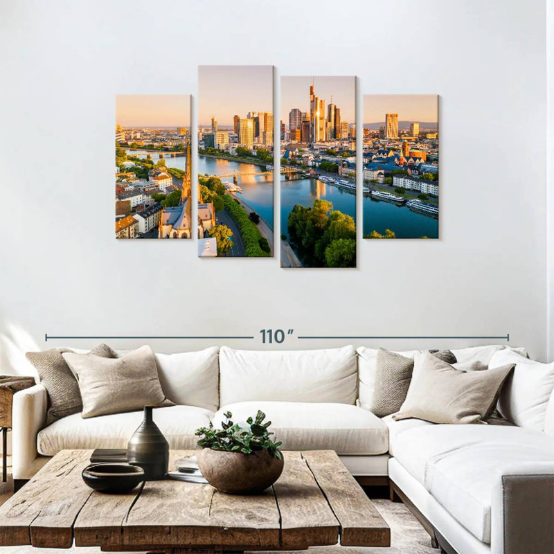 Nicci Frankfurt City Sunrise, 48" H x 75" W