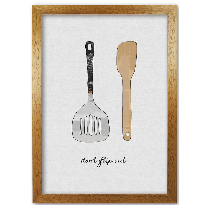 Don't Flip Out - Print, 42 cm H x 30 cm W x 5 cm D, Honey Oak Frame