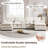 124" Sectional Sofa with Chaise, Oversized U Shaped Chenille Sectional Couch with Storage Console and Cup Holders,USB USB Ports-834036791