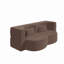 Canapé-lit moderne avec 2 coussins, canapé-lit convertible en tissu rembourré de mousse, matelas pliant double de 15 po pour le salon, lit d'invité, salle de jeux, aucun assemblage requis, brun-2062477373