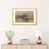 Toile avec cadre en bois beige