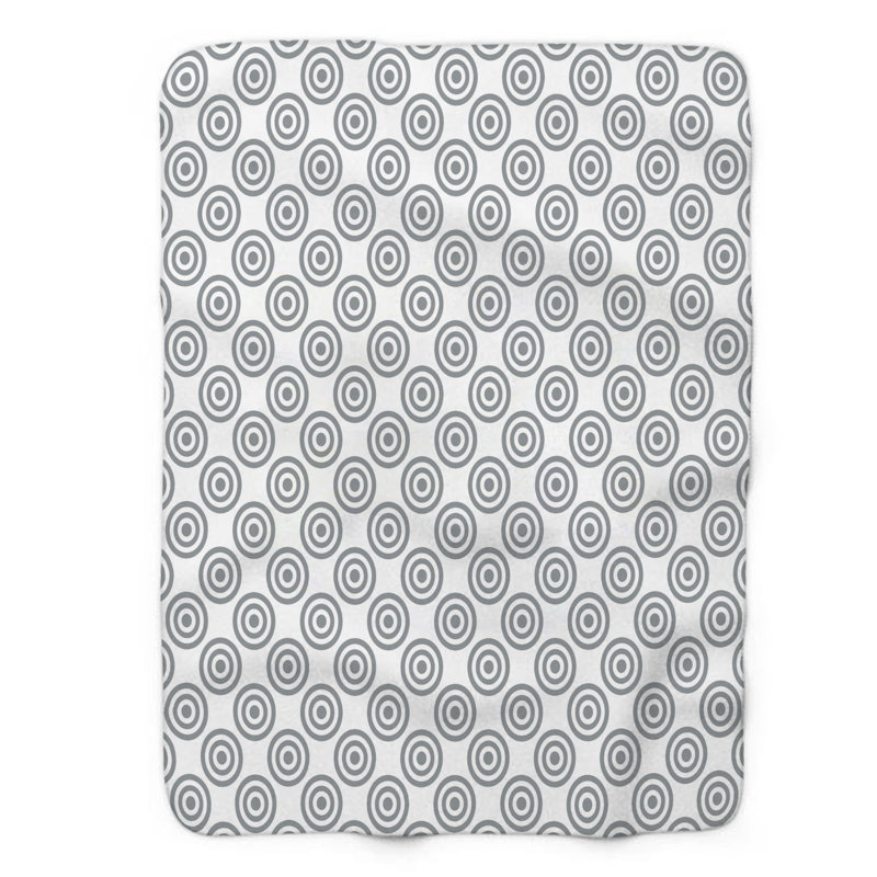 Conception à pois gris - couverture en sherpa de qualité supérieure 1 pièce, L 60 po x L 80 po