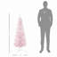 Arbre de Noël neige enneigé, arbre de Noël mince avec branches réalistes et base en plastique pour la décoration intérieure-880238114-880238115