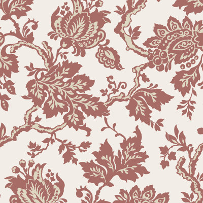 Martha Stewart Jacobean Russet Wallpaper