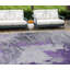 Tapis extérieur lavable abstrait lilas et aubergine 10 pi x 14 pi mauve