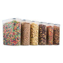  PantryAid Pop Top Food Storage Containers, Airtight Cereal  Containers, Push Button Seal