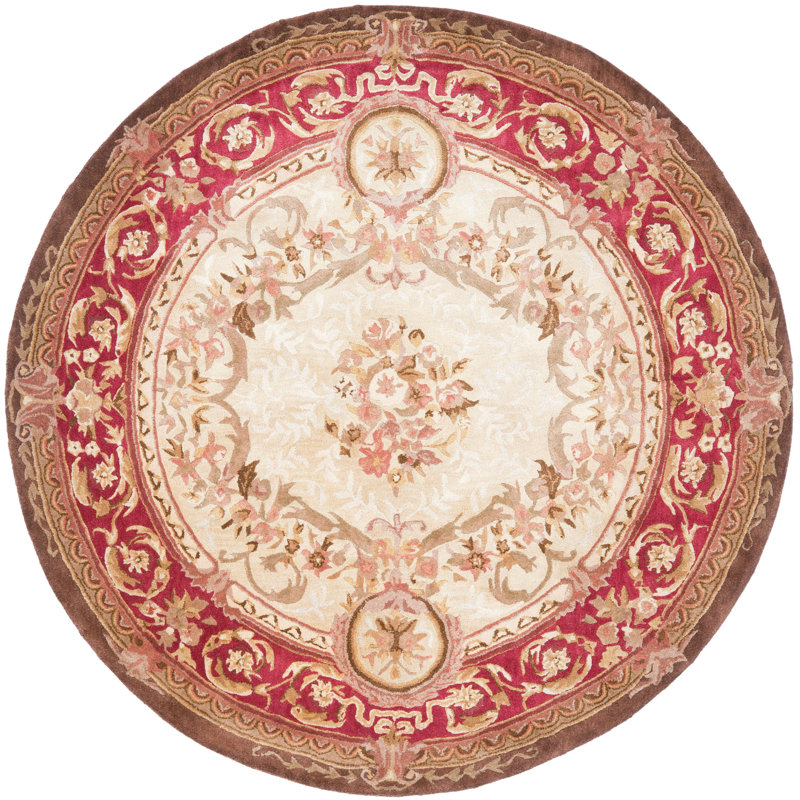 Loren Hand Tufted Wool Oriental Rug, Round 8'