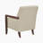 Velsen 26" Mid-Century Modern Accent Chair with Top Grain Leather, Solid Wood Arms, High-Density Foam over Pocket Coils-730864807