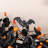 72.00"L Halloween Eucalyptus Pumpkin Bat Garland