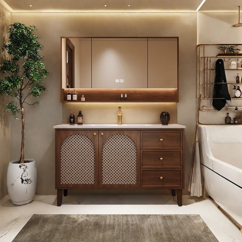 French retro minimalist bathroom cabinet