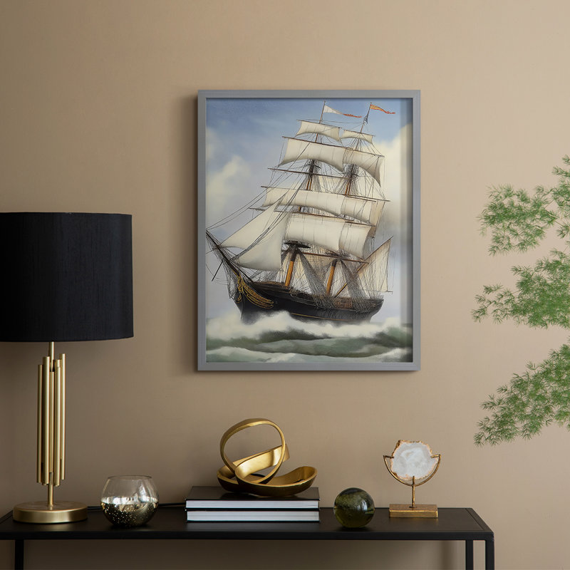 "NAUTICAL Series Lxxi", Gris, H 15 po x l 12 po