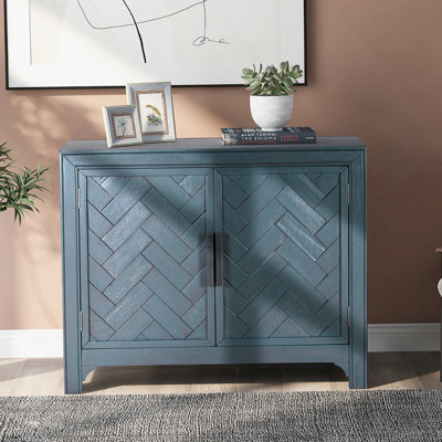 U_STYLE 40'' Modern Cabinets With Unique Design Doors With 1 Adjustable Shelves
