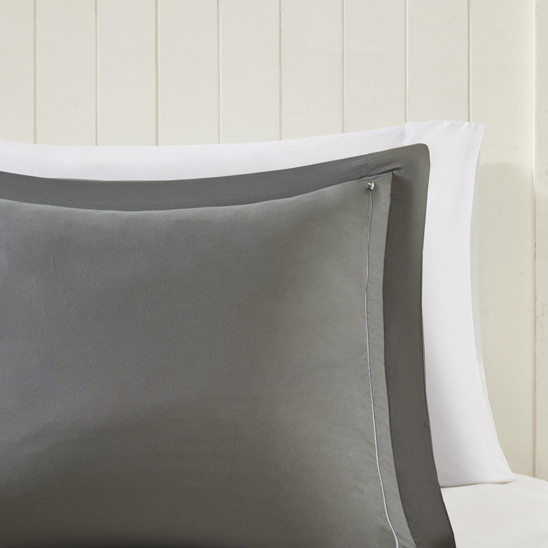 Ensemble d'édredon en duvet synthétique réversible Larkspur 3M Scotchgard, Édredon très grand / très grand californien et 