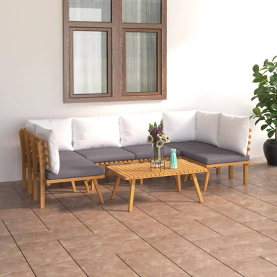 Chaise longue avec coussins 4 pièces Damita