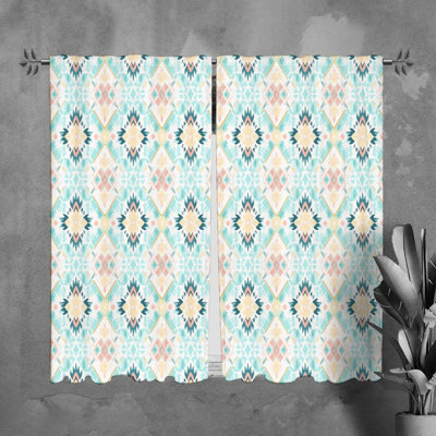 Tieghan Polyester Room Darkening Curtain Pair