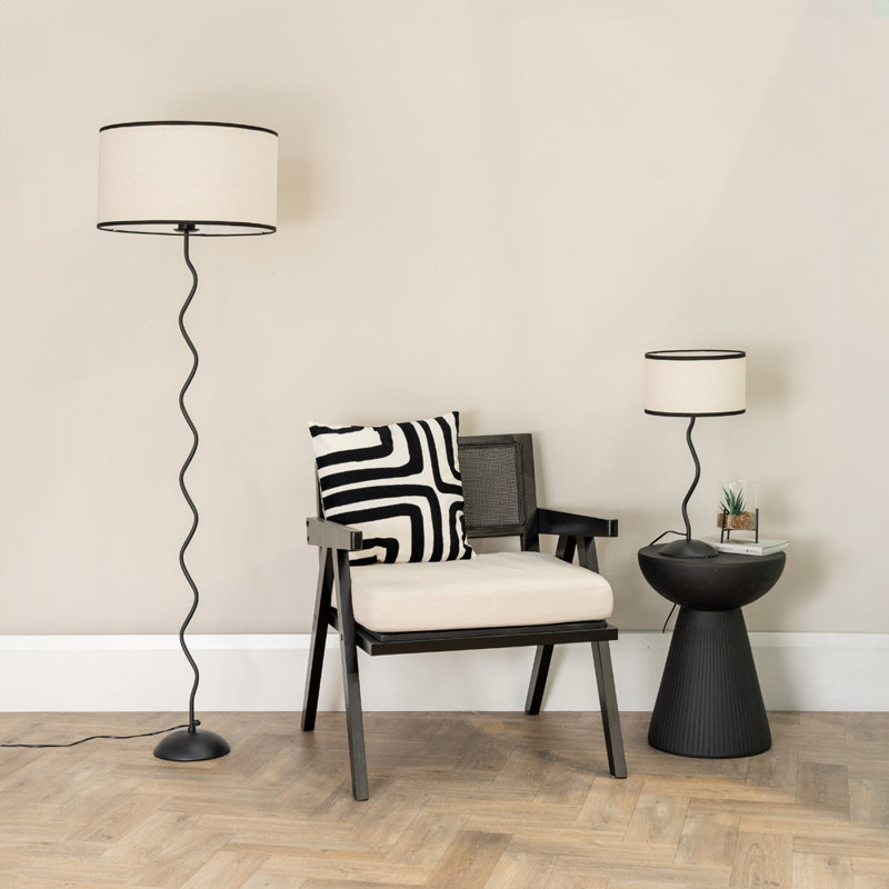 Sahrai 160cm Black Traditional Floor Lamp, No