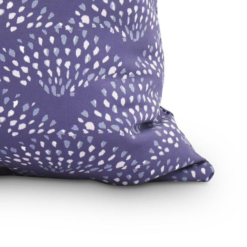 Purple Geometric Floral Square Decorative Throw Pillow