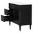 Bathroom Vanity With Sink, Freestanding Bathroom Cabinet With Flip Drawer & Adjustable Shelf, Solid Rubberwood Frame, MDF Panels & Metal Handles-844997737-844997741