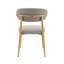 Chaise d'appoint Grey Boucle Finish, ensemble de 2