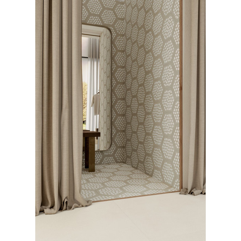 Geoclay Stoneware Hexagon Tile 8.5X10”, Beige