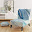 Fauteuil de chambre rembourré en velours Blue Silver Spring I - Modern Lake House