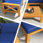 Ensemble de conversation modulaire 5 pièces avec canapé en bois d'acacia et patio-884240803