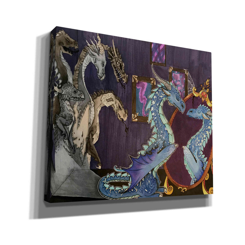 «Dragon in the Mirror» par Avery Multère, impression sur toile tendue, H 26 po x l 34 po x P 1,5 po