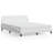 vidaXL Bed Frame Dover White 152x203 cm Faux Leather-393219250-393219261