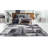Alban Abstract Shag Charcoal Area Rug-139167300
