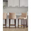 Tabouret de bar en cuir de hêtre Shubert-841358573-841358567