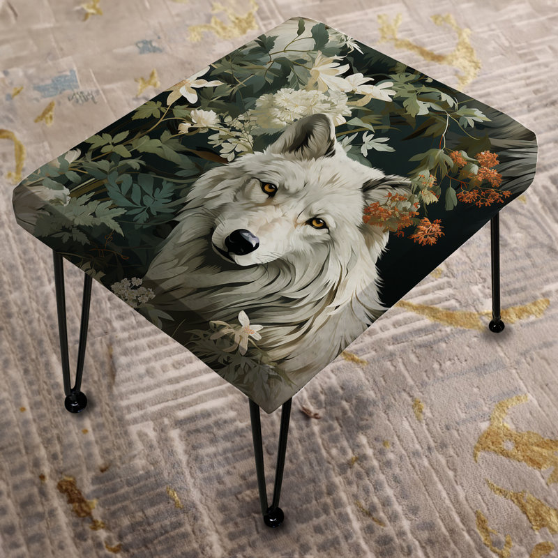 Falu - Repose-pieds rectangulaire imprimé animal