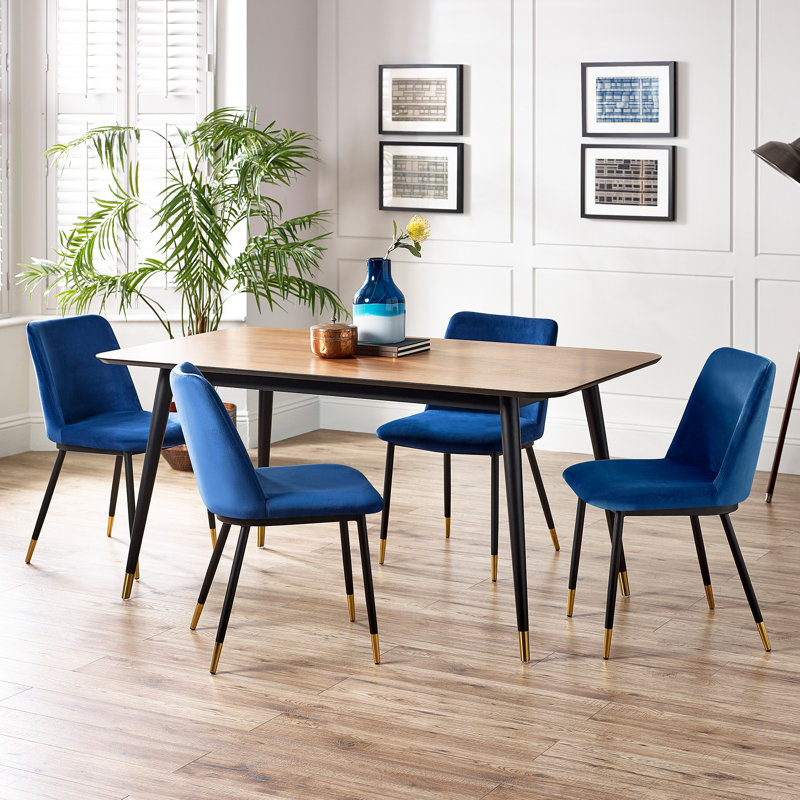 Gerson 4 - Person Dining Set, Blue
