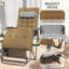 Chaise rembourrée zéro gravité, fauteuil inclinable pliant, kaki clair