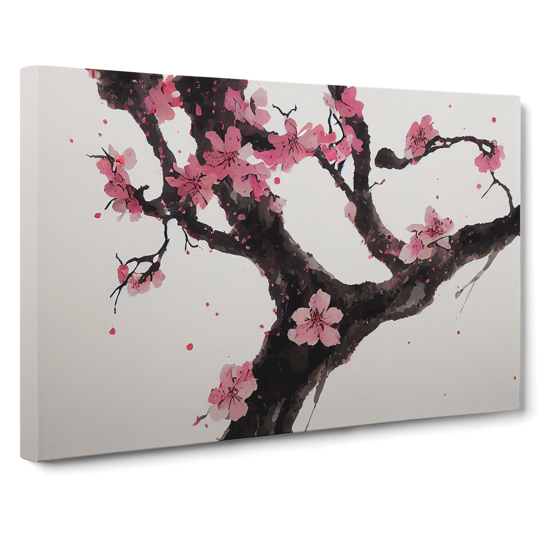 Seductive Cherry Blossom Tree Flowers - Wrapped Canvas