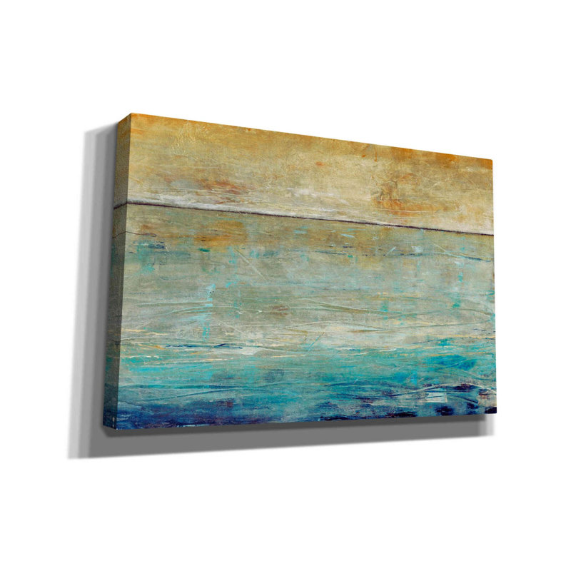 «Placid Water I» par Tim O'toole, art mural sur toile, H 40 po x l 60 po x P 1,5 po
